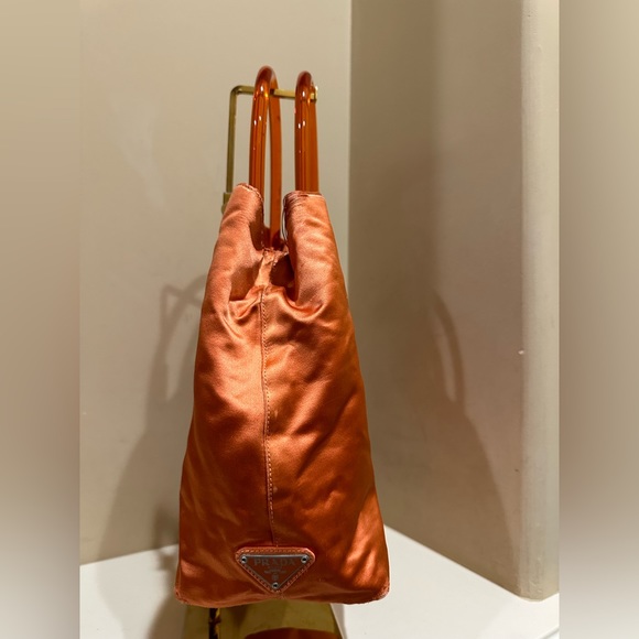 Prada Raso (Orange) Plex Tote w/card - Picture 7 of 16